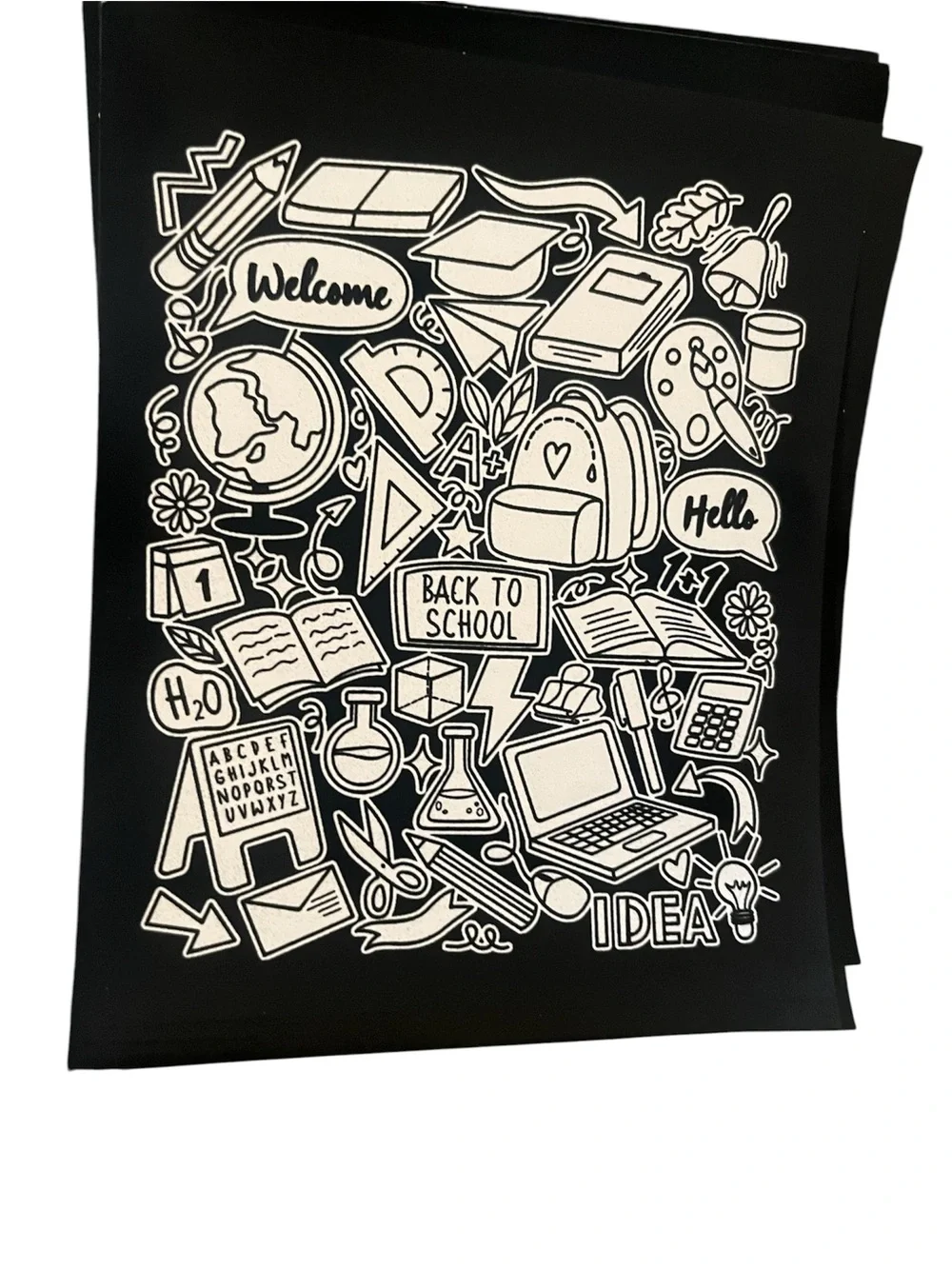 Back To School Velvet Coloring Sheets